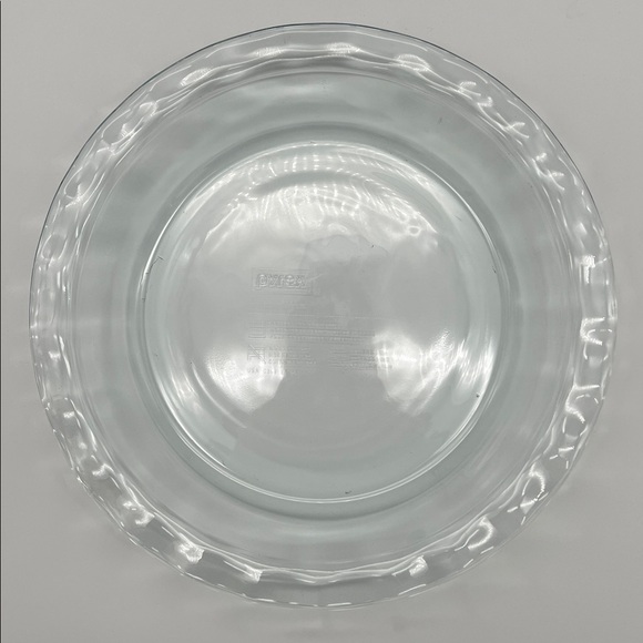 Pyrex # 209 Clear Glass Deep Dish 9.5" Scalloped Fluted Edge Pie Plate - Picture 2 of 6
